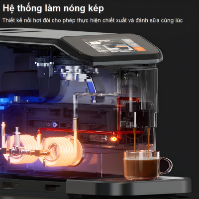 HÀNG NHẬP KHẨU - Máy pha cà phê tự động chuyên nghiệp, dùng cho quán cà phê, nhà hàng và khách sạn HiBREW H16
