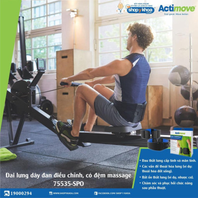 Đai lưng dây đan điều chỉnh, có đệm massage 75535-SPO Actimove Back Stabillizer