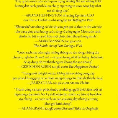 Không Thể Sao Nhãng - Kiểm Soát Sự Tập Trung Và Sống Đời Bạn Muốn - Indistractable - How To Control Your Attention And Choose Your Life