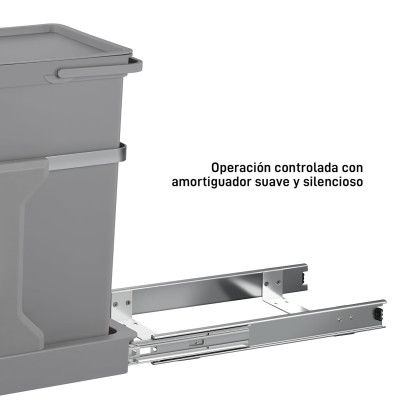 SET 2 THÙNG RÁC TỦ BẾP EKO DECO DUO EK9932 ( 20L + 15L ) Hàng chính hãng