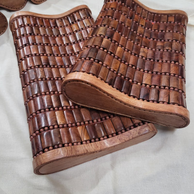 Gối Công Thái Học , Gối Hạt Gỗ Hương - Kích Thước 36cmx24cmx8cm/4cm ( video, hình thật )