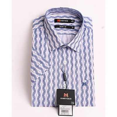 Áo sơ mi Khatoco nam tay ngắn Form tailor fit