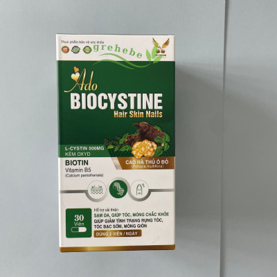 [TPBVSK] ADO BIOCYSTINE – Hỗ trợ cải thiện sạm da, giúp tóc, móng chắc khỏe (Hộp 30 viên)