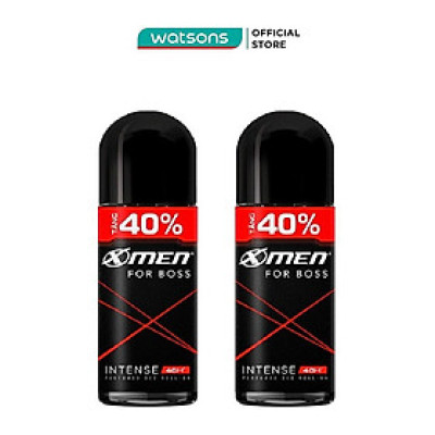 Combo Lăn Khử Mùi Xmen For Boss Intense 48H Perfumed Deo Roll On 70mlx2pcs
