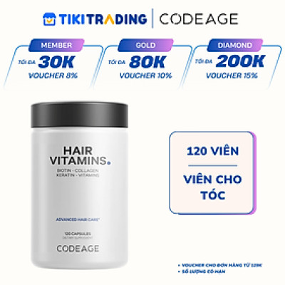 Viên uống cho tóc Codeage Hair Vitamins (120 viên)