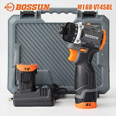 Máy chuyên vít cấp trượt pin BOSSUN 16.8V, lực siết 45n.m, động cơ không thổi than, 23 cấp trượt, pin 4cell