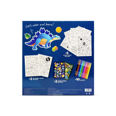 Đồ Chơi Bộ Sticker Nghệ Thuật Và Bút Marker - Dinosaur & Galaxy CLEVERHIPPO SS02