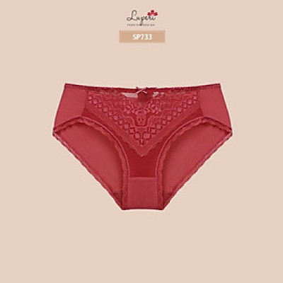 Quần Lót Nữ Phối Ren Cạp Cao LUPERI SP733 Dáng Bikini Phom To, Chất Liệu Microfiber Nhập Khẩu Mềm Mịn, Co Giãn, Không Lằ