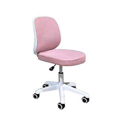 Ghế xoay học sinh màu hồng CE1036-2M Nội thất Capta Lưng lưới nệm vải không tay chân xoay nhựa màu trắng Study chair hcm