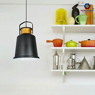 Đèn thả trần nhà phòng ăn bàn SuperVilighting phong cách hiện đại lòng vàng bảo hành 24 tháng