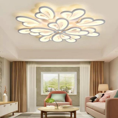 Đèn LED Mâm Ốp Trần MN063/12+15 , Đèn trần Phòng Khách, Đèn trần buồng ngủ - 3 cách thức Sáng DT