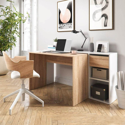 Bàn Học Bằng Gỗ Kiểu Dáng Nhỏ Gọn Cho Bé SMLIFE Doikaku