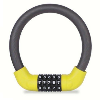 Combo: Khóa dây xe đạp 5 số đổi được mã + tay nắm sừng xe đạp