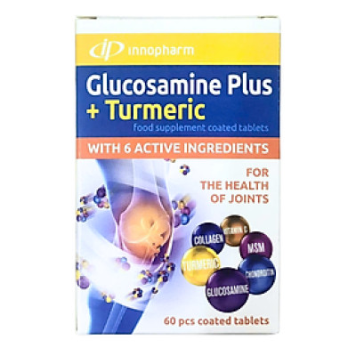 Viên uống bổ khớp InnoPharm Glucosamine Plus + Turmeric (Hộp 60 viên)