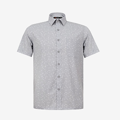 Áo sơ mi nam ngắn tay Khatoco A1MN468T2-CNIN669-2612-N