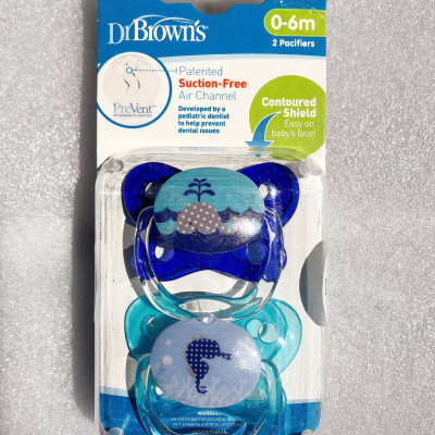 [ PV12001 - Xanh ] Set 2 ty ngậm Prevent chỉnh nha, chống vẩu Dr.Brown