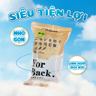 Phiên Bản Mini Xà Phòng Tắm Ngừa Mụn Vùng Lưng Pelican For Back Soap Bar 50 G