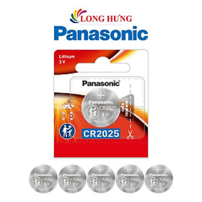 Vỉ Pin nút Panasonic 3V CR-2025/5BN (1 viên/5 viên) - Hàng chính hãng