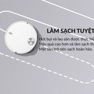 Robot hút bụi lau nhà tự động thông minh Lydsto W3 lức hút 5000Pa diện tích hoạt động 200m2 - Hàng chính hãng