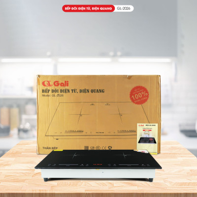 Bếp điện từ, điện quang, hồng ngoại đặt âm Gali GL-2025, 2in1, 3600w hàng chính hãng nhập khẩu Gali bảo hành 24 tháng.
