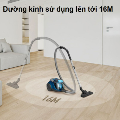 [BẢO HÀNH 2 NĂM] Máy hút bụi không túi Serial 2000, Thương hiệu Hà Lan cao cấp Philips XB2022/81, Bộ lọc Super Clean Air, Động cơ bền bỉ 1500W - Hàng Nhập Khẩu
