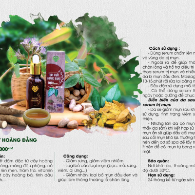 Tinh Chất Hoàng Đằng MẸ KEN 10ml- Serum mụn (bọc, mủ, sưng, viêm, dị ứng...)