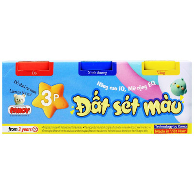 Bộ 3 Hộp Bột Nặn Màu Sắc - Pandy GA00300
