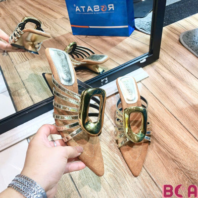 [ĐỘC - ĐẸP - ÊM]  Dép Nữ Đi Tiệc Đi Làm Đi Chơi Đều Sang RO738 ROSATA Đế Xuồng Phối Quai Mảnh