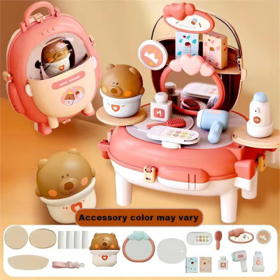 Đồ Chơi Ba Lô Trang Điểm Gấu Xinh Xắn - Bear Magic Backpack Dressing - Toys&Joys HY-22 (21 Chi Tiết)