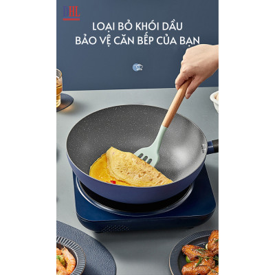 Chảo xào chống dính lòng sâu vân đá cao cấp Mitomo Cooker King siêu bền- Hàng chính hãng