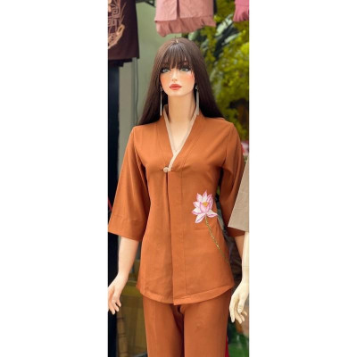 ĐỒ LAM ĐI CHÙA PHÁP PHỤC PHẬT GIÁO Vải Nhập