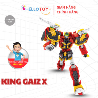 Đồ chơi Robot Little King Gaiz X HC-F-010SD, mô hình nhựa PVC, không dùng pin, phù hợp cho trẻ trên 37 tháng tuổi, có QR code, chất liệu an toàn, màu sắc bắt mắt