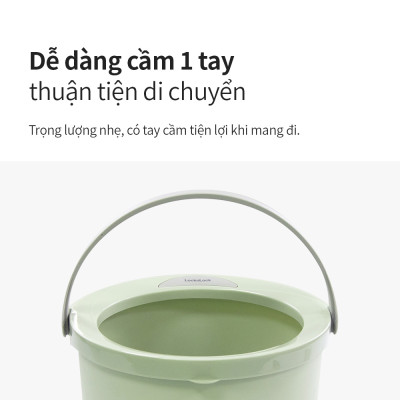 Bộ cây lau nhà Lock&Lock ETM498MITS2 SPIN MOP - Hàng chính hàng, xoay 360 độ và kèm 3 bông lau - JoyMall