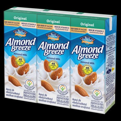 Blue Diamond - Thùng Sữa Hạt Hạnh Nhân ALMOND BREEZE Nguyên Chất 180ml x 24 hộp