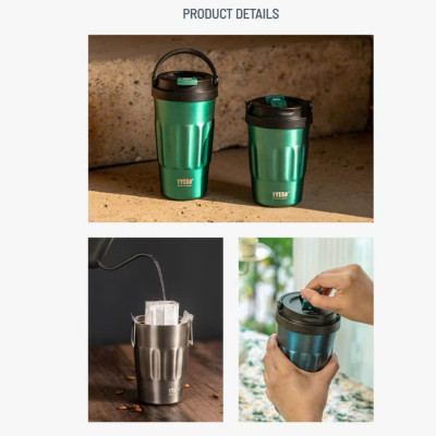 Cốc giữ nhiệt cao cấp cầm tay Tyeso TS-8804 dung tích 500ml - Hàng chính hãng