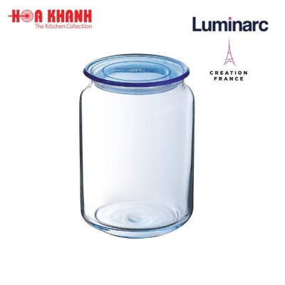 Combo 3 hũ thủy tinh Luminarc Rondo Blue 0,5L - 0,75L - 1L
