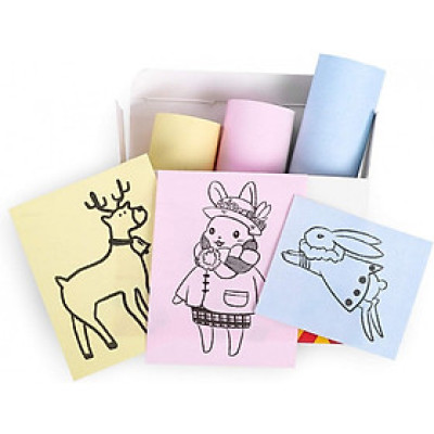 Nhãn Dán Vàng/Hồng/Xanh KT-RMYPB, Độ Bền 5 Năm, 53mm X 6.5m - Sử dụng cho máy in nhãn T02 của Aimo - Hàng chính hãng