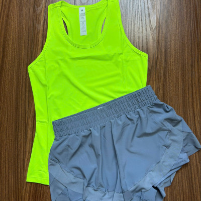 Set đồ đùi ba lỗ nữ tập thể thao, mặc nhà hàng Quảng Châu loại 1