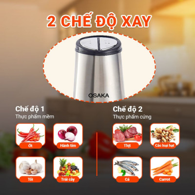 Máy xay thịt đa năng chuyên nghiệp OSAKA MC-201 - 2lít - 2 tốc độ - Hàng chính hãng
