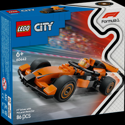 Đồ Chơi Lắp Ráp Lắp Ráp Xe Đua F1 - F1 Driver With McLaren Race Car - Lego City 60442 (86 Mảnh Ghép)