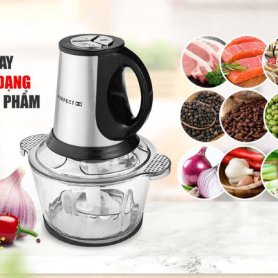 (Mẫu mới) Máy xay thực phẩm đa năng Perfect PF-X06 xay thịt, rau củ quả, hành tỏi, ớt, gia vị - Hàng chính hãng