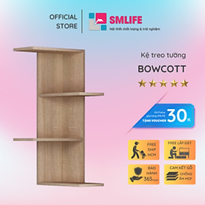 Kệ trang trí phòng khách gỗ công nghiệp SMLIFE Bowcott