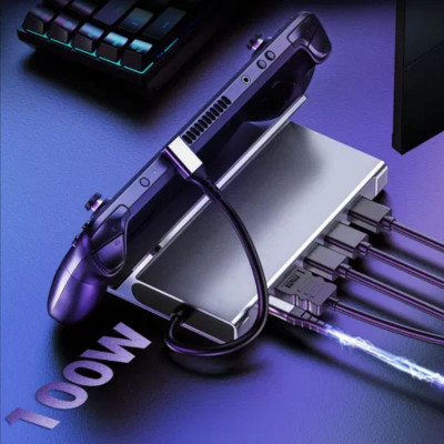 Bộ Hub chuyển đổi Choetech HUB-M77 5in1 Docking Station (HDMI 4K60Hz + USB*3 + PD100W)- Hàng chính hãng