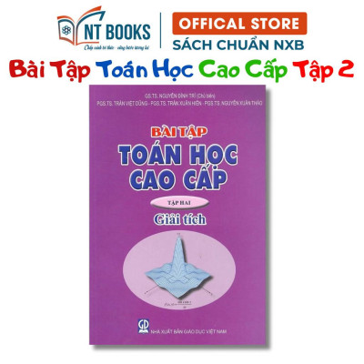 Sách - Combo Toán Học Cao Cấp - Bài Tập Toán Học Cao Cấp - Tập 2 (Giải Tích) - KHỔ TO - HV