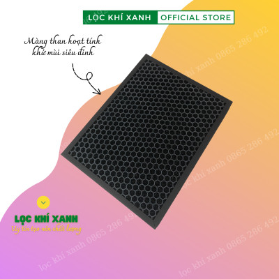 Màng lọc cho Midea KJ20FE, MAP-210GC46 , MAP-200GD41. Màng lọc không khí hepa kết hợp Carbon giá rẻ. Hàng nhập khẩu