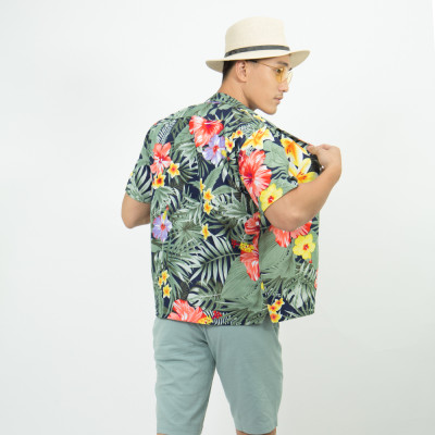 Áo sơ mi nam họa tiết đi biển NOVELTY 200110N