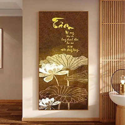 (HCM) Tranh treo tường tráng gương Tam thiện an trang trí phòng khách, phòng làm việc kèm đinh treo