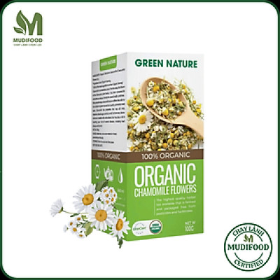 Hoa Cúc La Mã Chamomile Nguyên Bông Hữu Cơ Green Nature 100g - Thanh Nhiệt, Mát Gan, Cải Thiện Giấc Ngủ, Giúp Thư Giãn & Làm Đẹp Da, Tốt Cho Tim Mạch, Giảm Cân, Eatclean, Healthy
