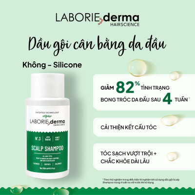 Dầu gội hỗ trợ cân bằng hệ vi sinh da đầu LABORIE derma Scalp Shampoo 250ml