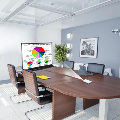 Màn chiếu để bàn Apollo nhỏ gọn 40 inch, 50 inch, chuyên dành cho máy chiếu mini, gọn nhẹ, di động - Hàng nhập khẩu